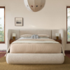 Wingback Bed with Charging Nightstands