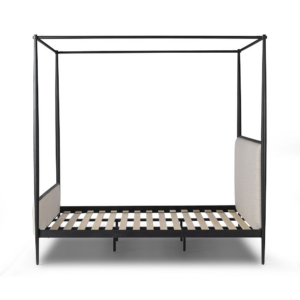 Canopy Bed with Upholstered Headboard and Footboard
