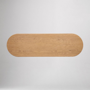 Console Table with Oak Veneer and Engineered Wood Frame