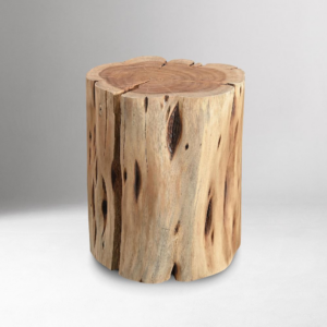 Solid Teak Wood Stump Side Table