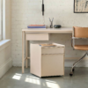 Two Drawer Filing Cabinet with Caster Wheels