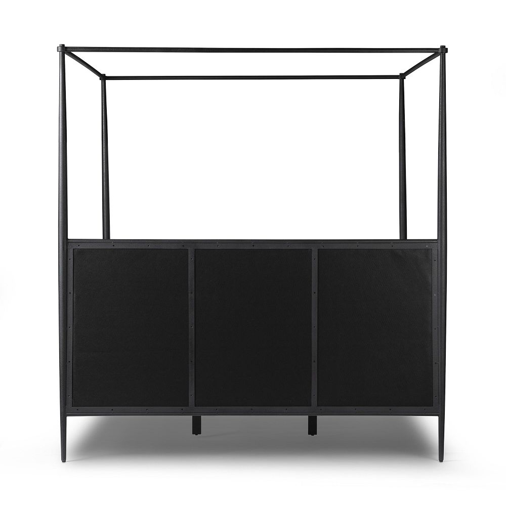 Canopy Bed with Upholstered Headboard and Footboard