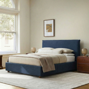 Low Profile Upholstered Bed with Storage Drawers