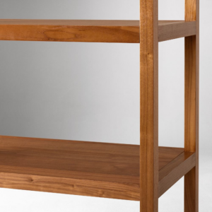 Tall Wood Bookcase with Cabinet Storage