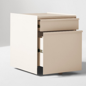 Two Drawer Filing Cabinet with Caster Wheels
