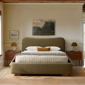Upholstered Bed with Engineered Wood Frame