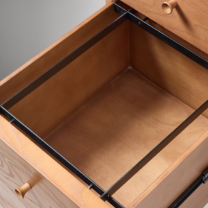 Burl Wood Executive Desk with Storage Drawers