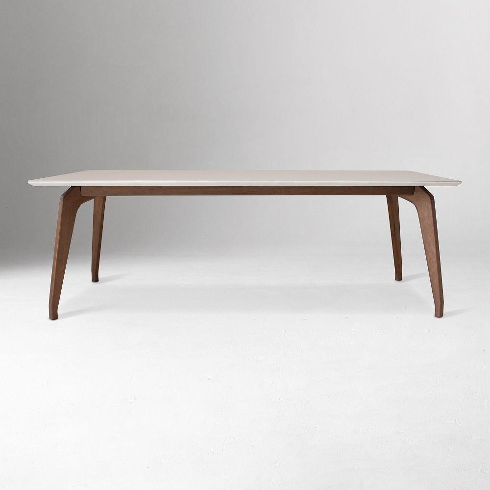Dining Table with Glass Top and Solid Oak Frame