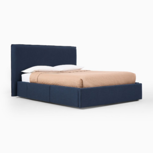 Low Profile Upholstered Bed with Storage Drawers