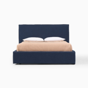 Low Profile Upholstered Bed with Storage Drawers