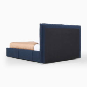 Low Profile Upholstered Bed with Storage Drawers